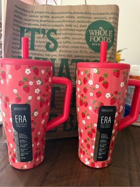 Brumate ERA Strawberry Pink 30 oz Handle Tumbler with Straw